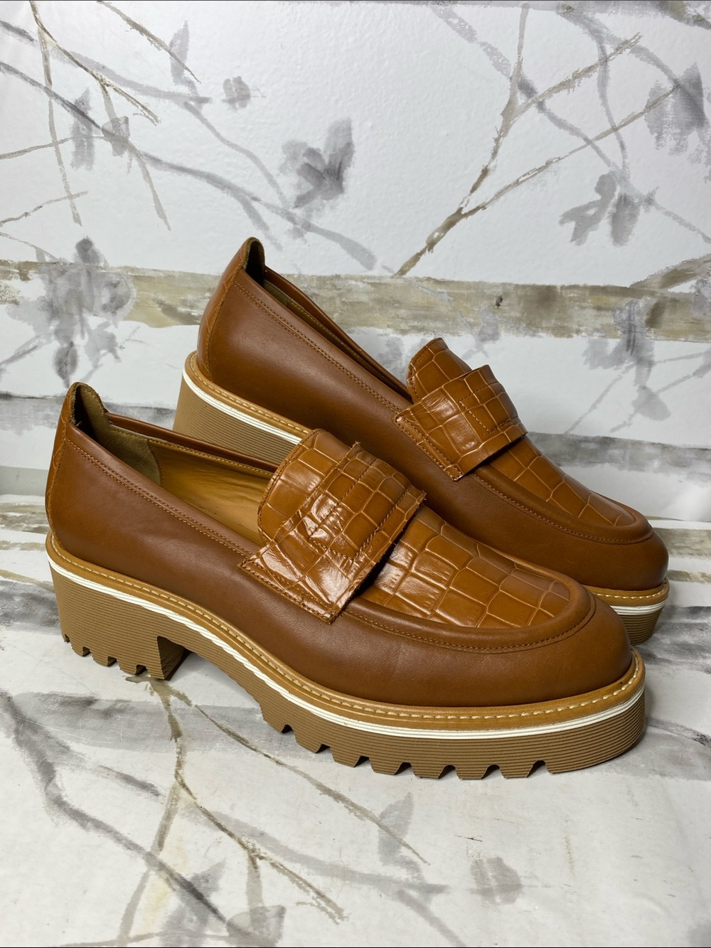 M.Gemi "The Elsa" Croc Embossed Loafers
